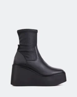 Ankle Boots-L'INTERVALLE Mellini Black Leather