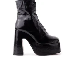 Platform|Ankle Boots-L'INTERVALLE Mellow Black Naplack