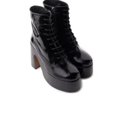 Platform|Ankle Boots-L'INTERVALLE Mellow Black Naplack