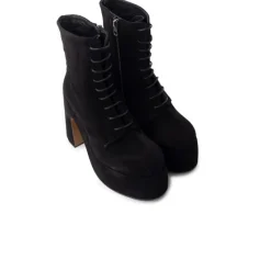 Platform|Ankle Boots-L'INTERVALLE Mellow Black Suede