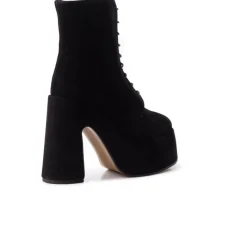 Platform|Ankle Boots-L'INTERVALLE Mellow Black Suede