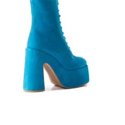 Platform|Ankle Boots-L'INTERVALLE Mellow Blue Suede