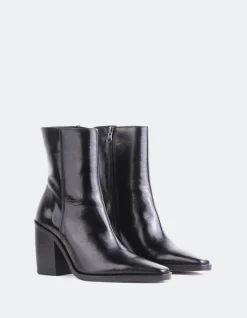 Ankle Boots-L'INTERVALLE Meraly Black Leather