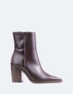 Ankle Boots-L'INTERVALLE Meraly Dark Brown Leather