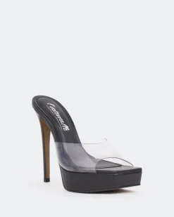 Platform|High Heels-L'INTERVALLE Meredith, Black Clear/Vinyl Noir