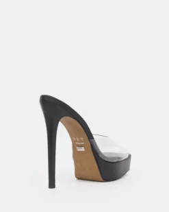 Platform|High Heels-L'INTERVALLE Meredith, Black Clear/Vinyl Noir