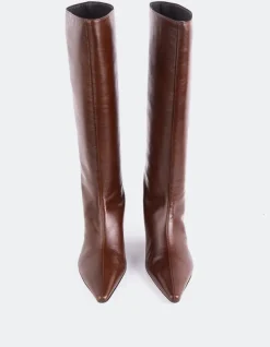 Tall Boots-L'INTERVALLE Merit Chestnut Leather