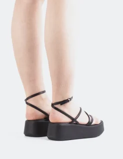 Platform-L'INTERVALLE Miel Black Leather