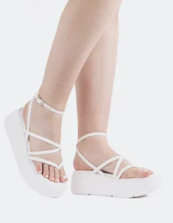 Platform-L'INTERVALLE Miel White Leather