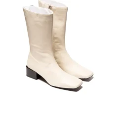 Ankle Boots-L'INTERVALLE Milton Off White Leather