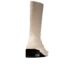 Ankle Boots-L'INTERVALLE Milton Off White Leather