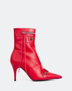 Ankle Boots-L'INTERVALLE Minaj Red Leather