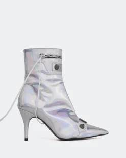 Ankle Boots-L'INTERVALLE Minaj Silver Mirror