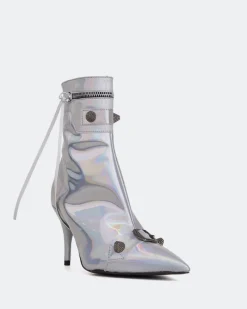 Ankle Boots-L'INTERVALLE Minaj Silver Mirror