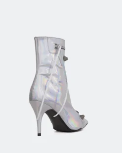Ankle Boots-L'INTERVALLE Minaj Silver Mirror