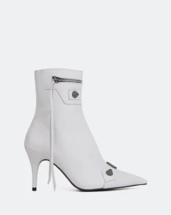 Ankle Boots-L'INTERVALLE Minaj White Leather