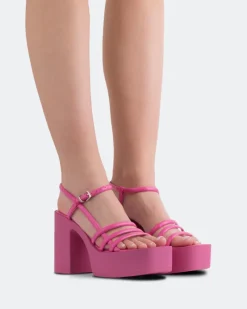 Strappy|Platform-L'INTERVALLE Minou Fucshia Leather
