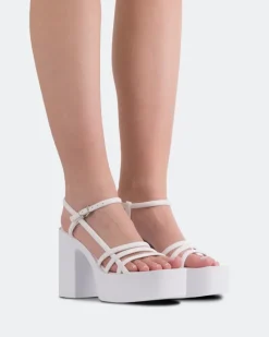 Platform|Strappy-L'INTERVALLE Minou White Leather