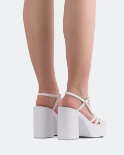 Platform|Strappy-L'INTERVALLE Minou White Leather