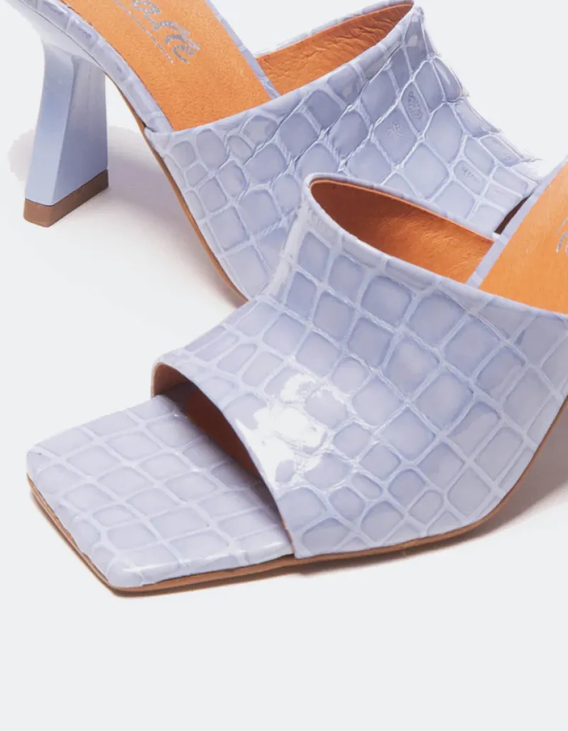 Mules-L'INTERVALLE Mojito Blue Croco