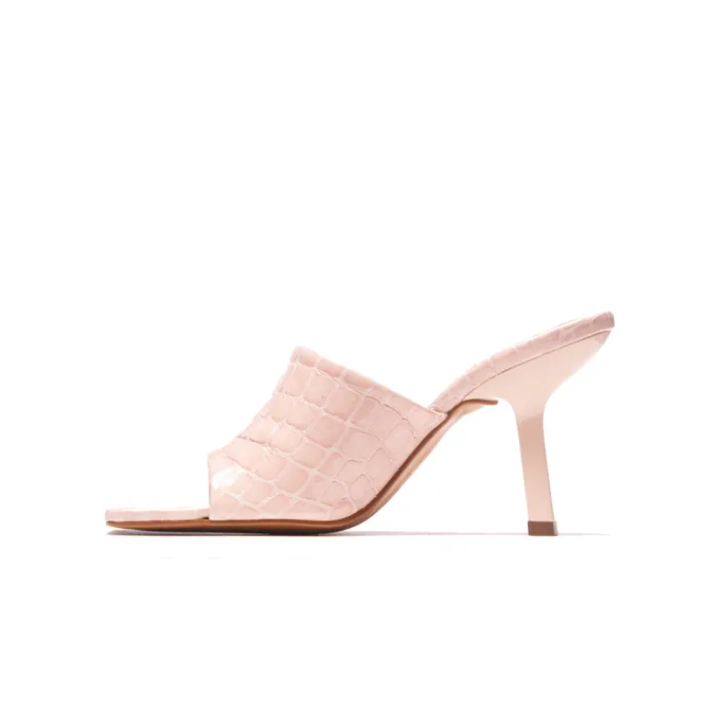 Mules-L'INTERVALLE Mojito Rose Croco