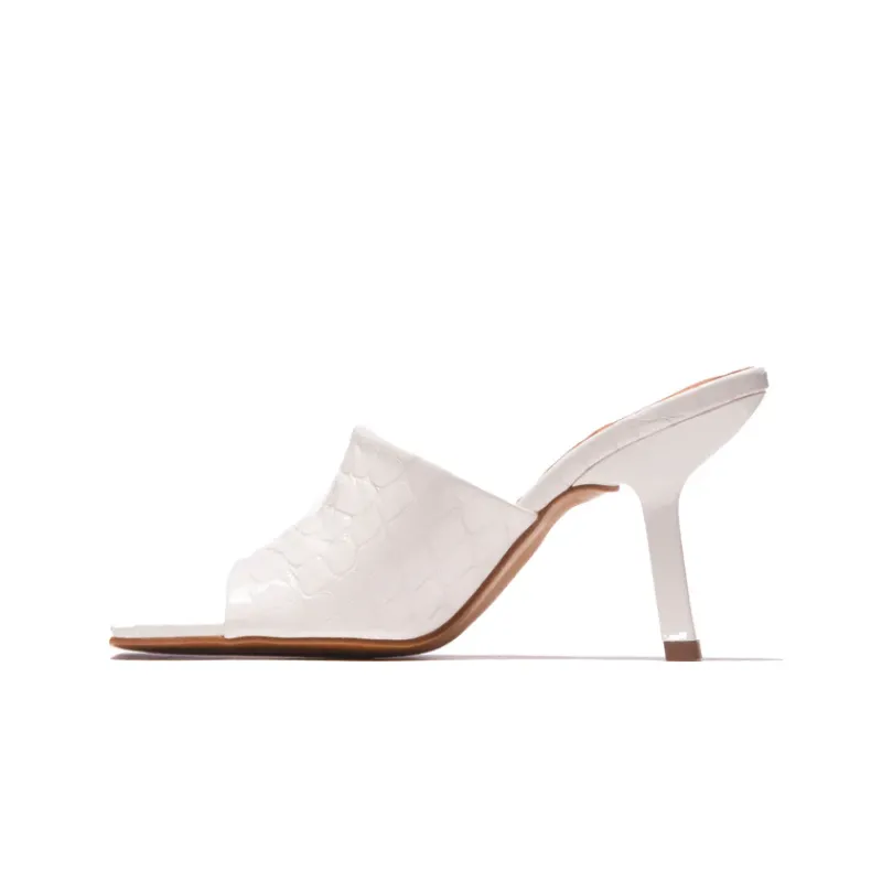 Mules-L'INTERVALLE Mojito White Croco