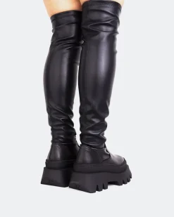 Over-the-knee|Stretch-L'INTERVALLE Moncton Black Stretch