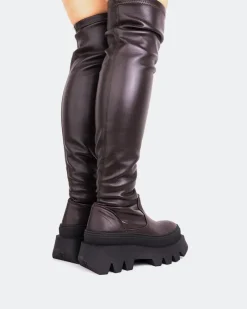 Over-the-knee|Stretch-L'INTERVALLE Moncton Brown Stretch