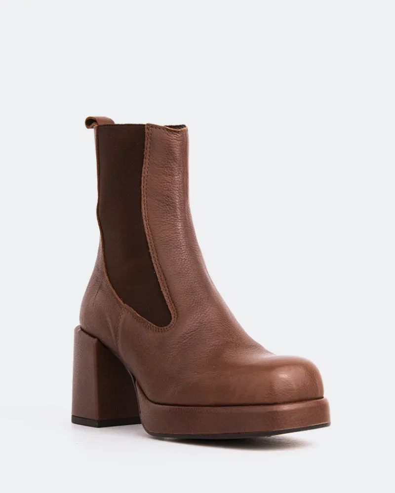 Platform|Chelsea-L'INTERVALLE Montagne Tan Leather
