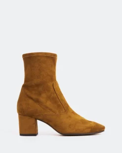 Stretch|Ankle Boots-L'INTERVALLE Montigny Tan Suede Stretch