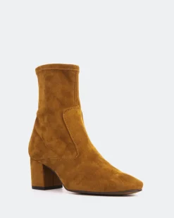 Stretch|Ankle Boots-L'INTERVALLE Montigny Tan Suede Stretch