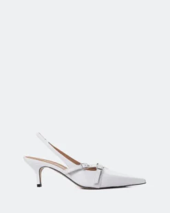 Slingbacks-L'INTERVALLE Montrose White Leather