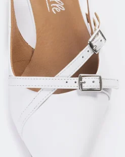 Slingbacks-L'INTERVALLE Montrose White Leather