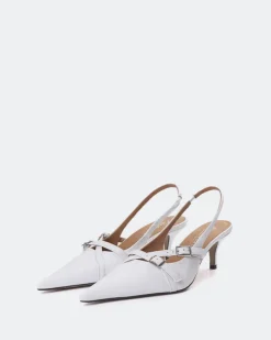 Slingbacks-L'INTERVALLE Montrose White Leather