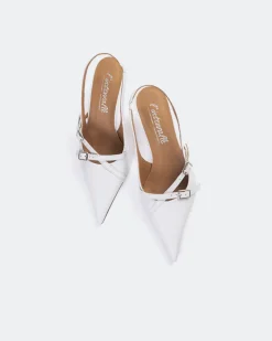 Slingbacks-L'INTERVALLE Montrose White Leather