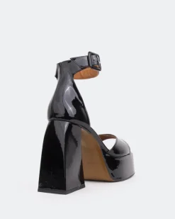 Platform-L'INTERVALLE Moore, Black Patent/Verni Noir