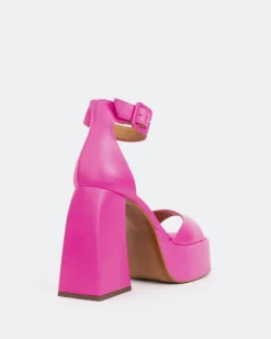 Platform-L'INTERVALLE Moore, Pink Leather/Cuir Rose