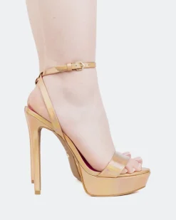 Platform|High Heels-L'INTERVALLE Morena Gold Mirror