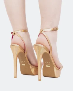 Platform|High Heels-L'INTERVALLE Morena Gold Mirror
