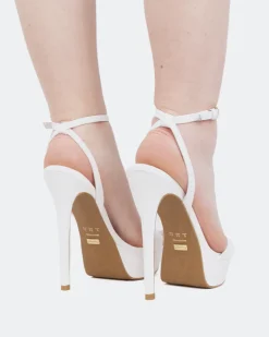 Platform|High Heels-L'INTERVALLE Morena White Leather