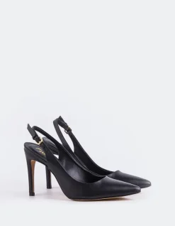 Slingbacks-L'INTERVALLE Morisha Black Leather