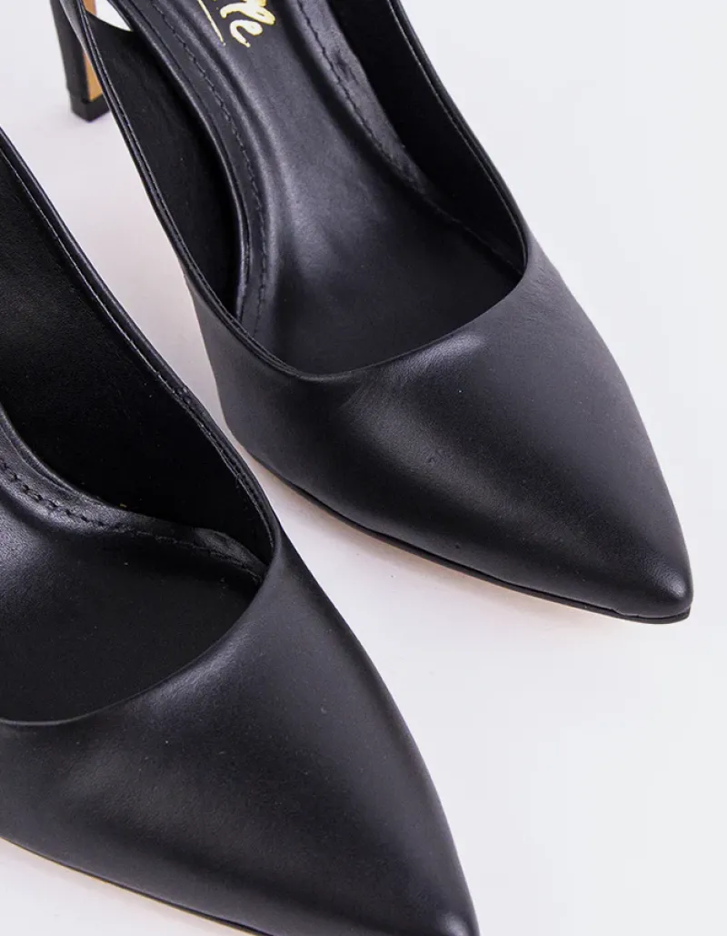 Slingbacks-L'INTERVALLE Morisha Black Leather