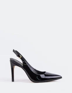 Slingbacks-L'INTERVALLE Morisha Black Patent