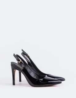 Slingbacks-L'INTERVALLE Morisha Black Patent