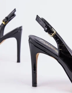 Slingbacks-L'INTERVALLE Morisha Black Patent