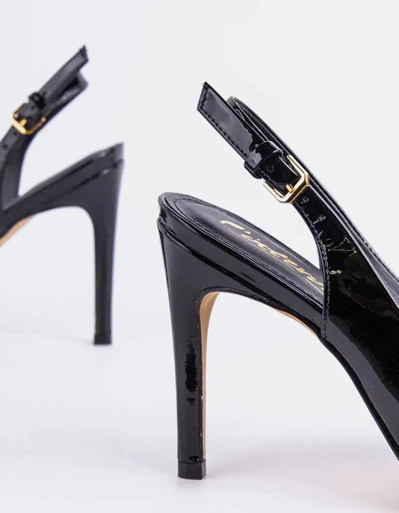 Slingbacks-L'INTERVALLE Morisha Black Patent