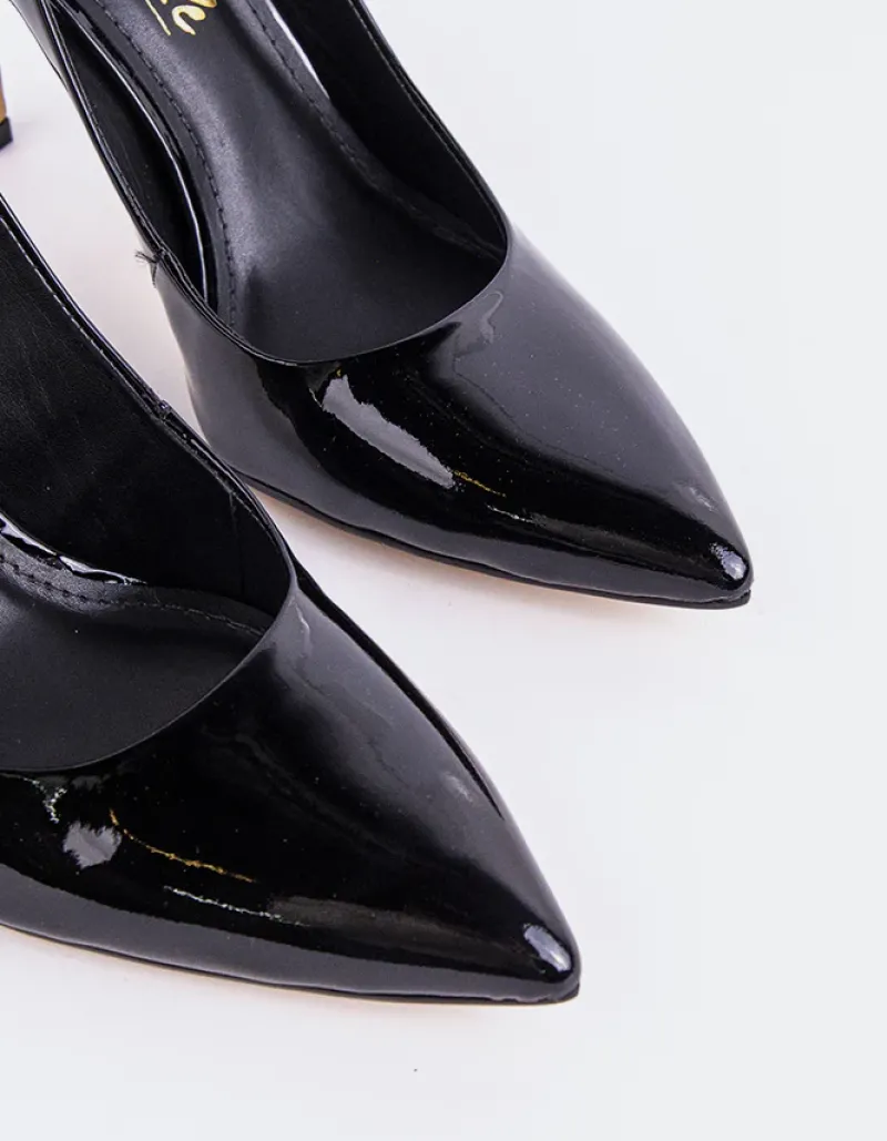 Slingbacks-L'INTERVALLE Morisha Black Patent