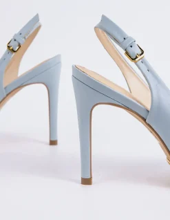 Slingbacks-L'INTERVALLE Morisha Blue Leather