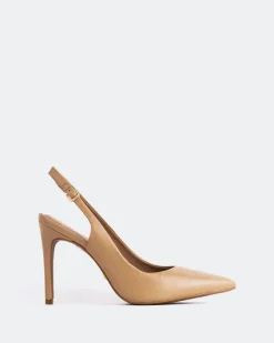 Slingbacks-L'INTERVALLE Morisha Camel Leather