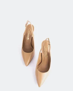 Slingbacks-L'INTERVALLE Morisha Camel Leather